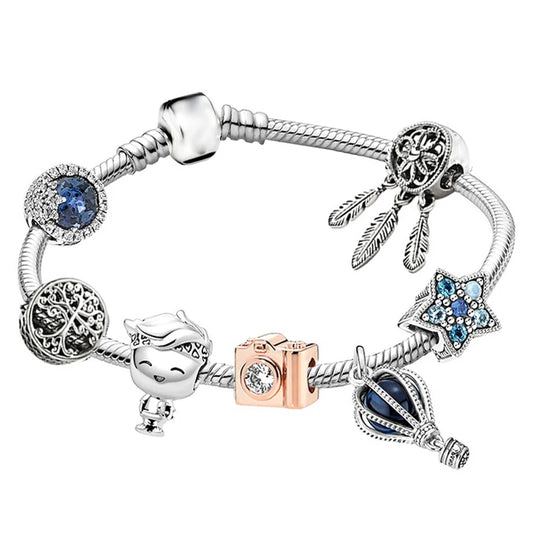 Luckacco Romantic Style Jewelry Charm Bracelets With Family Love Beads Bracelet For Women Couples Pulseras Jewelry Gift Special Offer