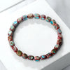 Luckacco Vintage Emperor Stone Beaded Bracelets Natural Stone Charm Elastic Strand Bracelet & Bangle Bohemian Yoga Jewelry for Women Men