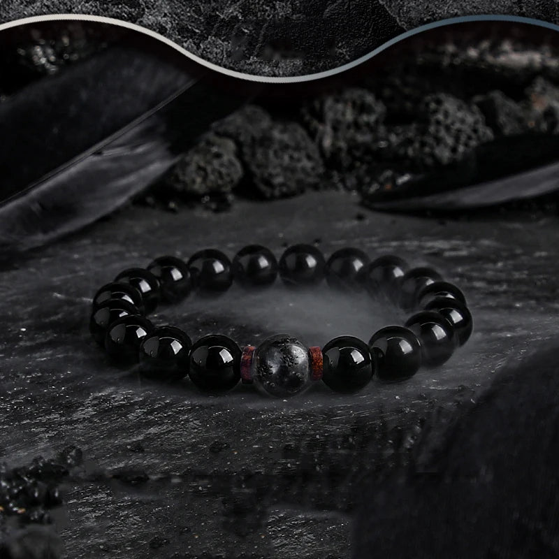 luckacco 5a real natural red tiger eye beads stone bracelet men women zircon accessories handmade jewelry gift for girlfriend