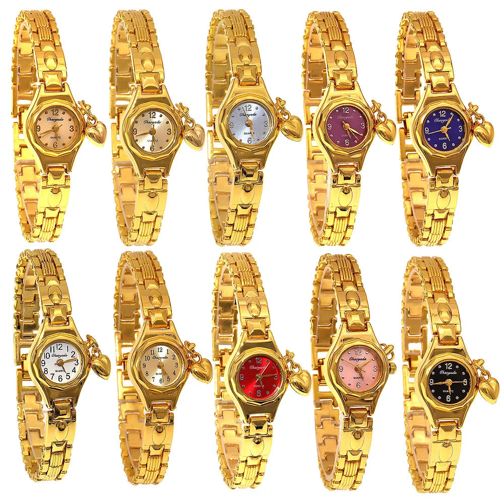 luckacco cute women's bracelet, ultra slimvintage wrist, analog quartz bangle, elegant dress watch mini watch dropshipping