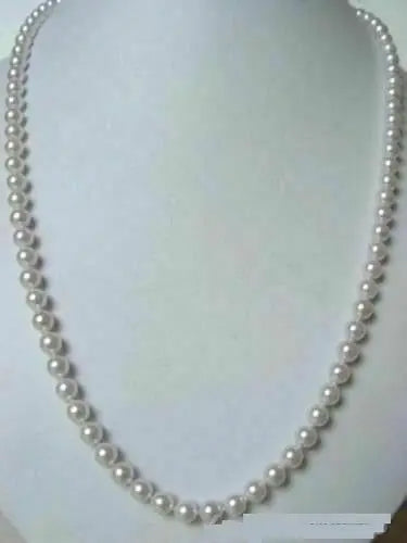 30''natural 6-7mm AAA+ White Akoya Pearl Necklace