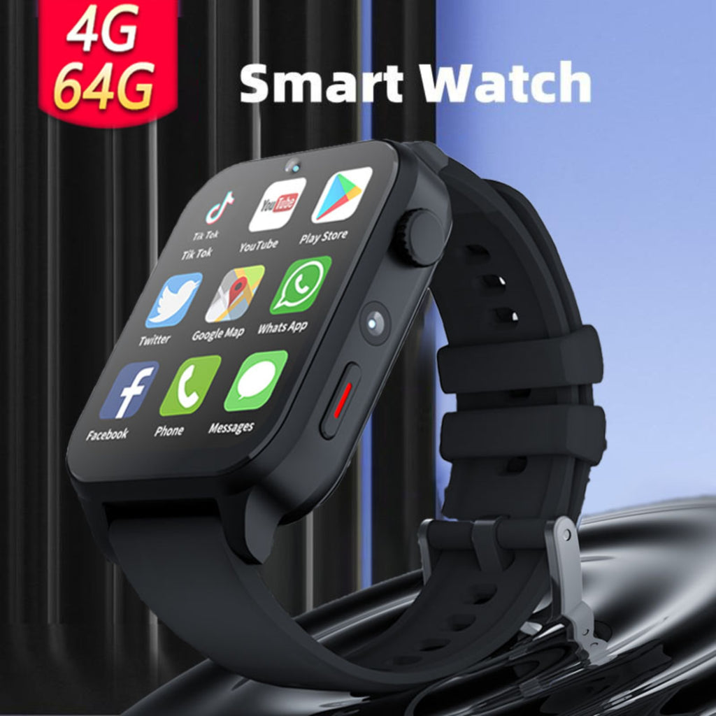 New 4G Smart Watch Men 4GB 64GB A5 1.99 Inch 8-Core Dual CPU Camera 1000mAh Android 9.0 Full Network Sim Card GPS Smartwatch - luckacco