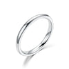 Luckacco 2mm Thin Stainless Steel Rings Rose Gold Fashion Simple Titanium Steel Rings for Women Girl Gifts