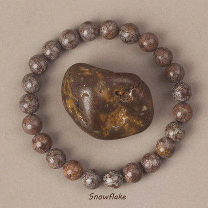 Luckacco 6/8MM Natural Pyrite Stone Bracelet for Men Promoting Blood Circulation Healing Energy Meditation Women Bracelets Jewelry Gifts
