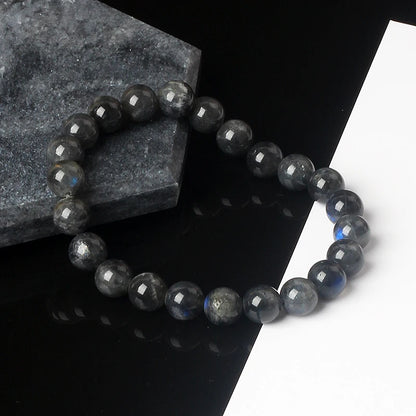 Luckacco Original India Labradorite Beads Bracelets for Women Reiki Natural Stone Blue MoonStone Charm Bangle femme bijoux Couple Jewelry