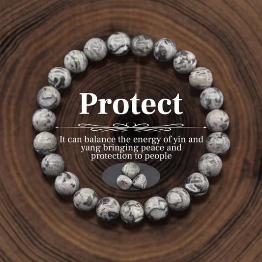 Luckacco Attract Money Wealth Health Pulse Hematite Natural Stone Beads Bracelet for Women Men Party Jewelry Accessories Gifts