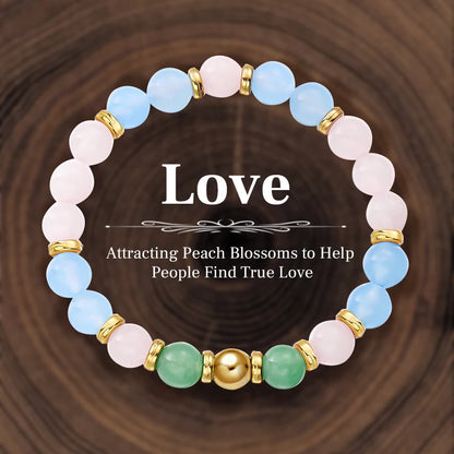 Luckacco 8mm Natural Stone Beaded Bracelet for Women Lucky Attract Love Wealth Good Luck Colorful Bracelet Jewelry Birthday Gift