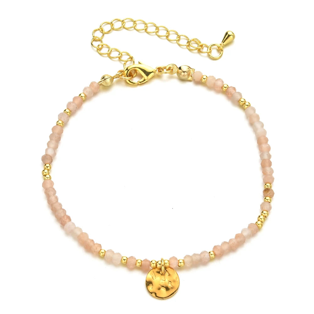luckacco shop's pick thin natural stone african turquoises beads bracelet women bohe colorful energy yoga meditation strand bracelets friendship