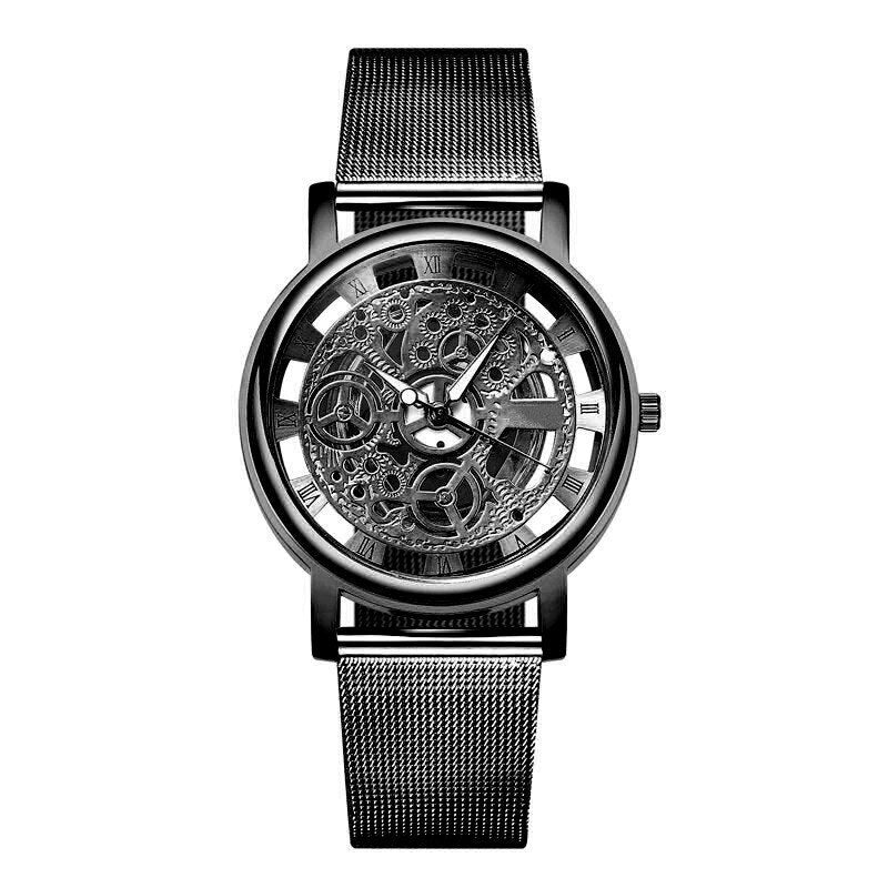 SOXY Skeleton Wristwatch Men Watch Reloj Hombre Mens Watches Luxury Hollow Out Clock Saati Relogio Masculino Relogio Saati Clock - luckacco