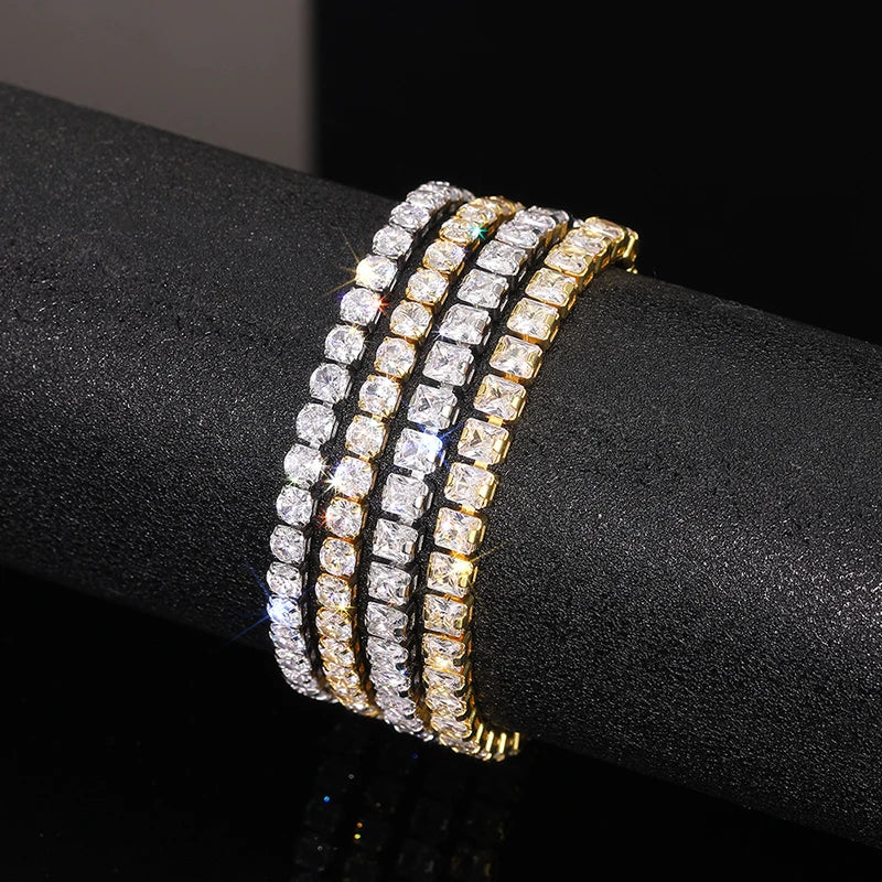 luckacco daily picks adjustable draw bracelet for women full bling crystal cubic zirconia exquisite female hand accessories statement jewelry