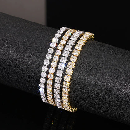 Luckacco daily picks Adjustable Draw Bracelet for Women Full Bling Crystal Cubic Zirconia Exquisite Female Hand Accessories Statement Jewelry