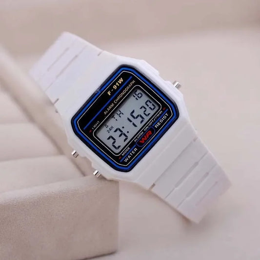 Luckacco Retro Square Electronic Watches Digital Display Women Men Watch Rose Gold Silver Luxury Ladies Wristwatches Relojes Para Mujer