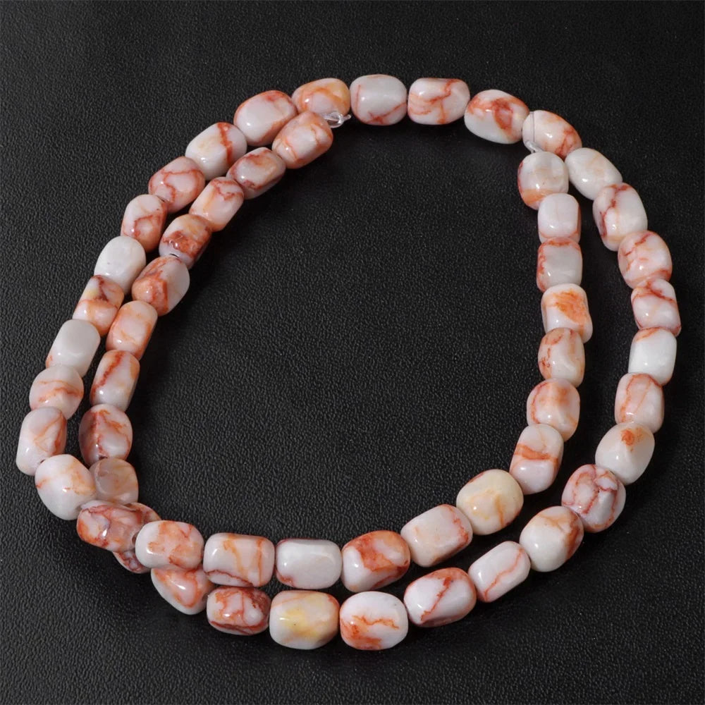 luckacco 4x6mm rectangle stone beads natural aventurine square shape crystal loose beads for jewelry making diy charm bracelet necklace