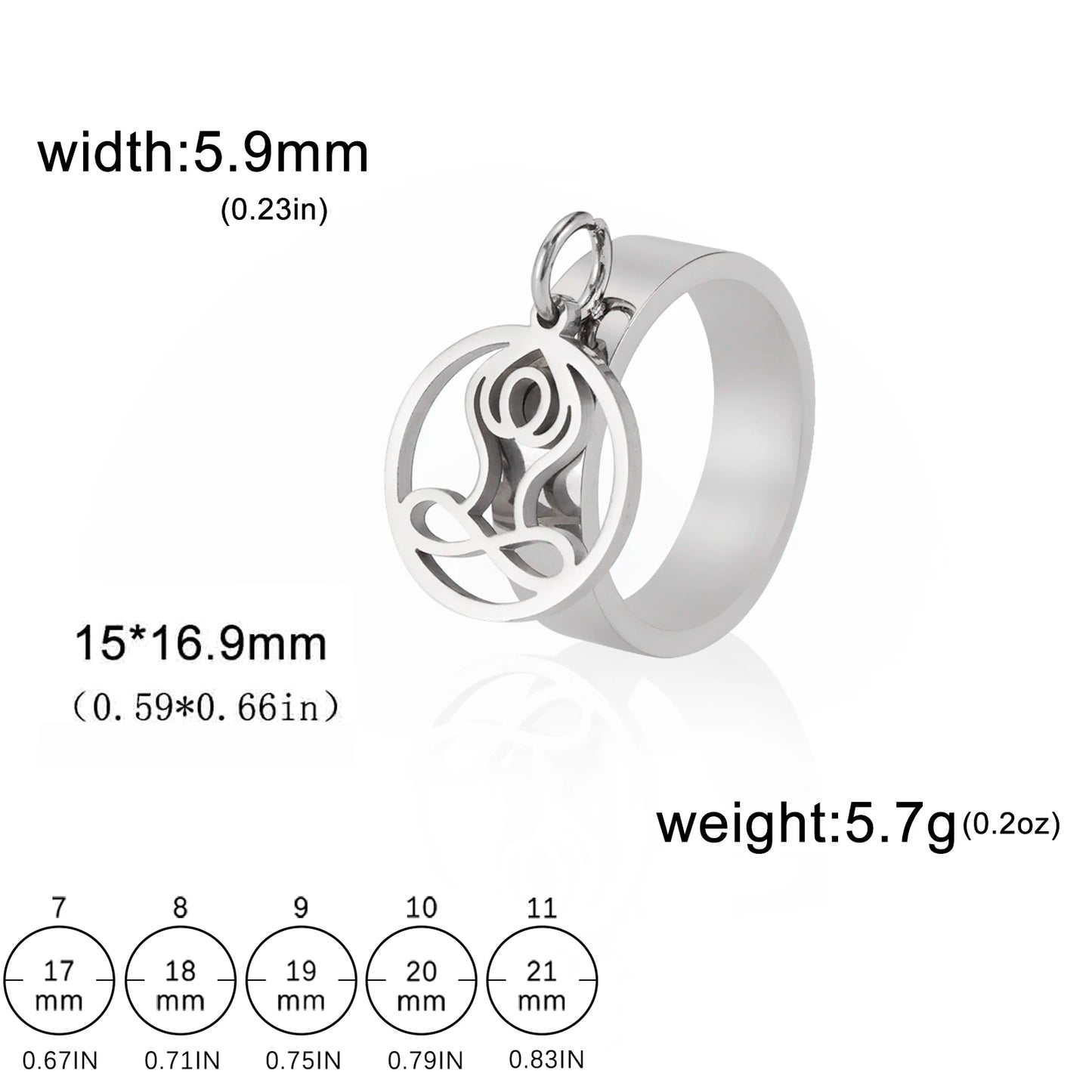 luckacco unift women stainless steel charms rings flower leaf spider paw pendant finger ring fashion minimalist couple jewelry