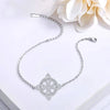 Luckacco 925 Thai Silver Witch Knot Zirconia Bracelet for Women Witchcraft Good Luck Amulet CZ Chain Bracelet Wicca Protection Jewelry