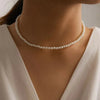Luckacco Elegant Big White Imitation Pearl Beads Choker Clavicle Chain Necklace For Women Wedding Jewelry Collar New  Dropshippi