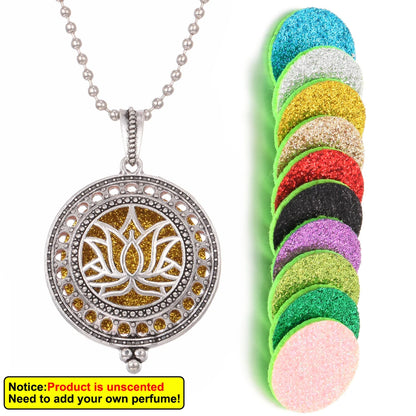 Luckacco New Aroma Kaleidoscope Retro Necklace Antique Locket Pendant Magnetic Perfume Essential Oil Diffuser Locket Aromatherapy Jewelry