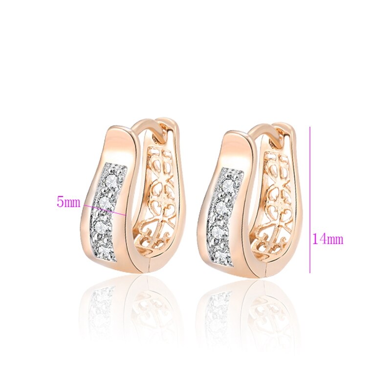 2023 Crystal Earring Gold-Color CC Hoop Earrings For Women Brinco Fashion Free Shipping 4E37 - luckacco