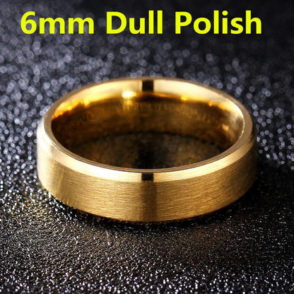 Luckacco 4-8mm Dull Polish Silver Color Titanium Ring For Men and Women Personalized Ring Customize Engraved