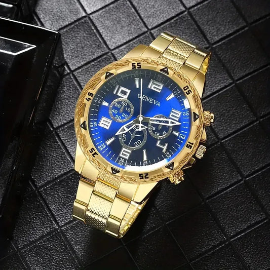 Luckacco Men Watches Luxury Brand Watches for Men Fashion High Quality Quartz Wristwatches Business Steel Strap Sports Male Clock