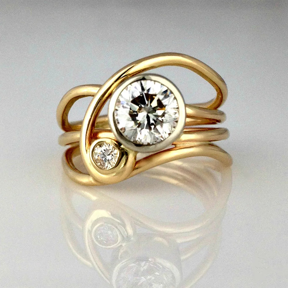 luckacco new retro women square royal princess stylish wedding ladies finger ring  pretty gift valentine's surprise for wife