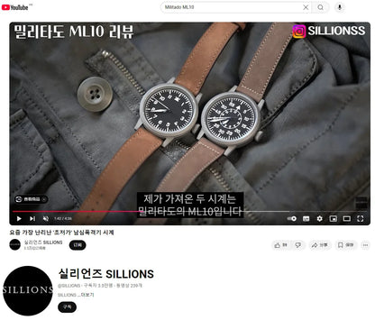 Luckacco Militado ML10 Quartz Watch VH31 Sweeping Second Movement Sapphire Crystal BGW9 Luminous 10Bar Waterproof 36.9mm Vintage Watches