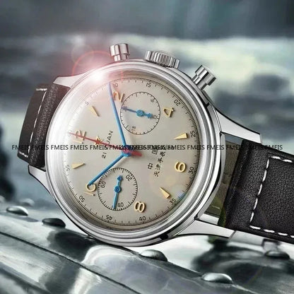 Luckacco Seagull Original 1963 Timing Code Men's Watch/accessory Bubble Dome Glass Beat Quartz Clock Business Luxury Retro Chronograph