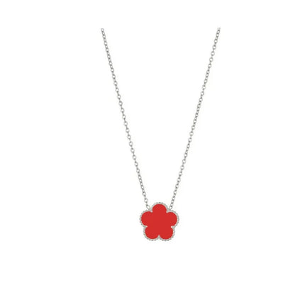 Luckacco 14K Gold Plated Five-leaf Clover Link Bracelets White Black Blue Gold Red Green Lucky Bracelets Jewelry Gifts Trendy for Women