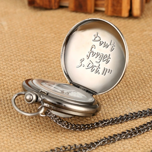 Luckacco Antique Fullmetal Alchemist Quartz Anime Pocket Watch Cosplay Edward Elric Clock Design Pendant Necklace Chain Vintage Chain