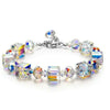Luckacco 2025 Crystal Rhinestone Adjustable Bracelet Bangle Wedding Wristband Bridal Gift Jewelry Crystal Bracelet Gift for Girlfriend