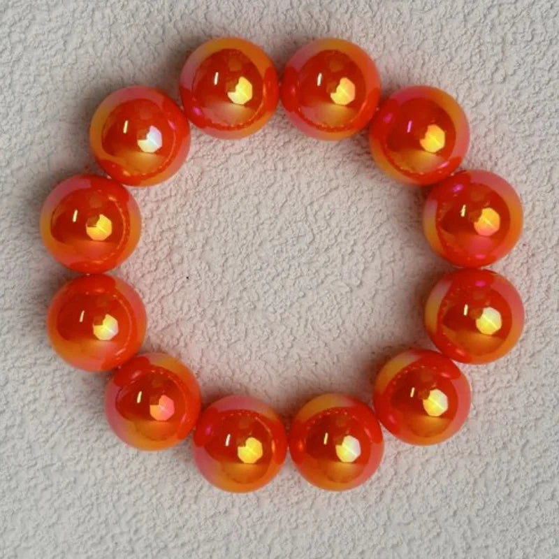 luckacco european and american contrasting color laser beaded resin bracelet