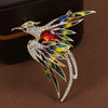 Luckacco Multicolor Crystal Phoenix Brooch Pin For Women Men Enamel Flying Beauty Bird Party Office Accessories Gifts