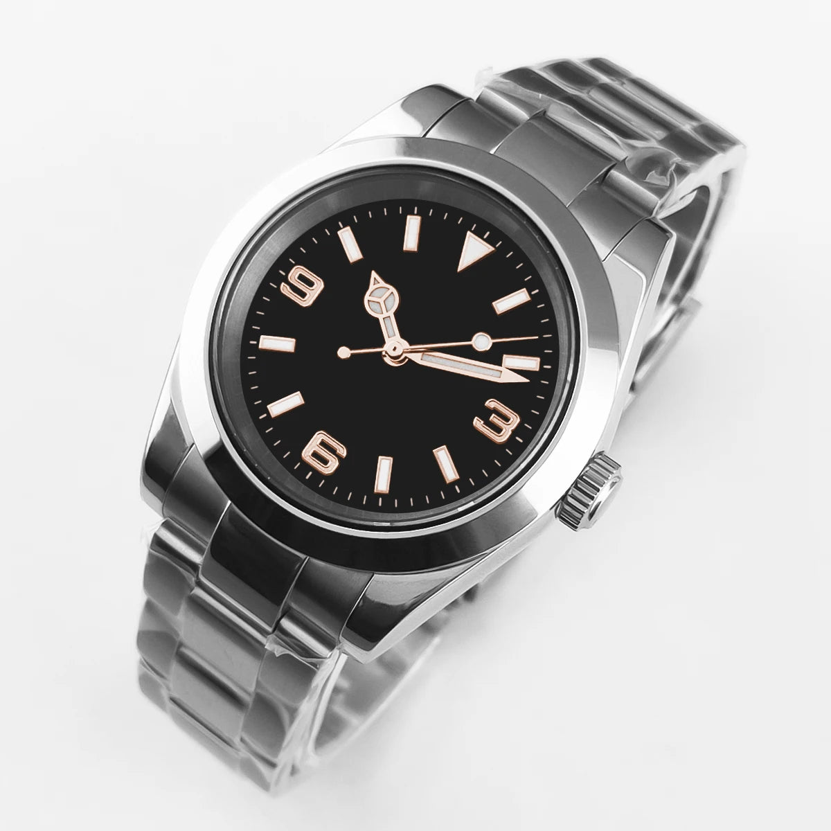 luckacco 36mm/39mm nh35 movement mechanical wristwatches stainless steel men watch sapphire glass 10bars for men women watches reloj