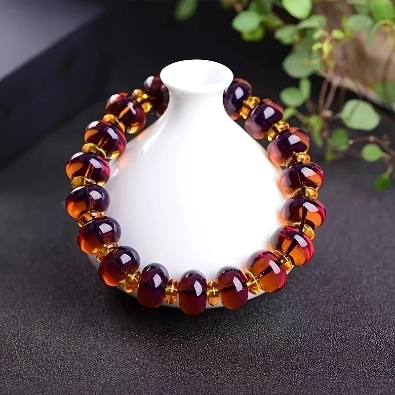 luckacco mexican amber bracelets - unisex, fashion resin jewelry