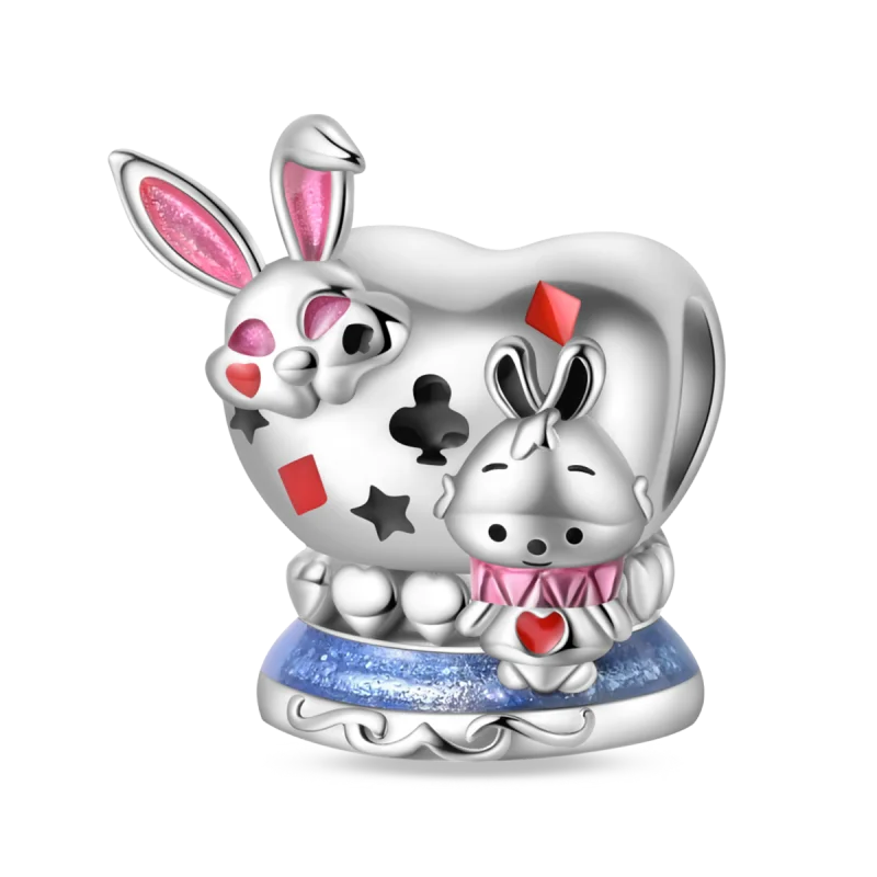 luckacco 925 sterling silver golden charms easter can be opened eggs bead rabbit pendants fit original bracelet diy jewelry gift