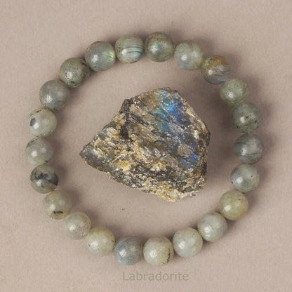 Luckacco 6/8MM Natural Pyrite Stone Bracelet for Men Promoting Blood Circulation Healing Energy Meditation Women Bracelets Jewelry Gifts