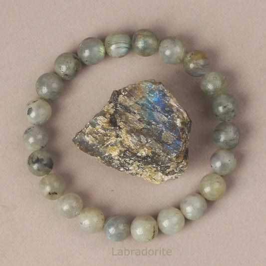 Luckacco 6/8MM Natural Pyrite Stone Bracelet for Men Promoting Blood Circulation Healing Energy Meditation Women Bracelets Jewelry Gifts