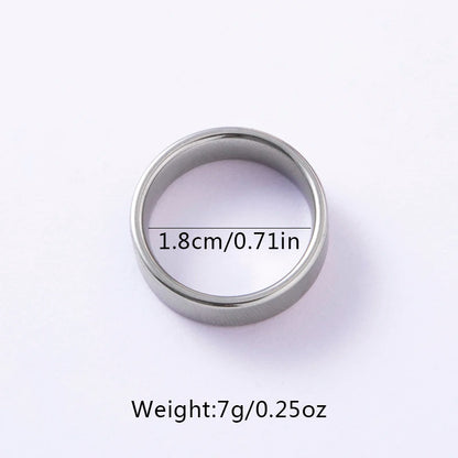Luckacco Fashion 26 English Initial Letter Ring Stainless Steel Engraved Name Rings For Women Birthday Gifts