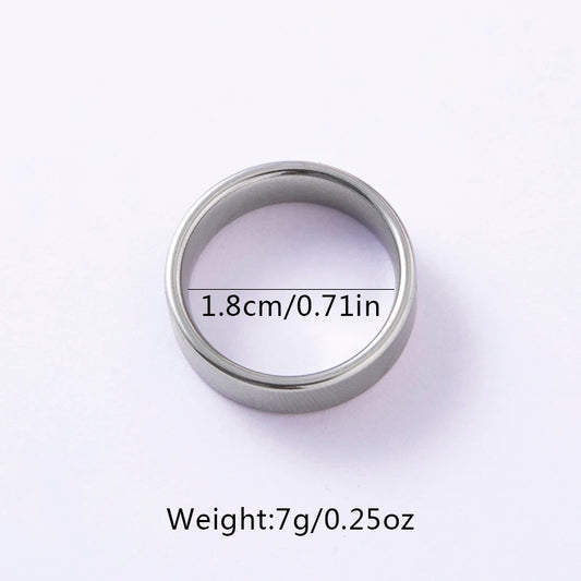 Luckacco Fashion 26 English Initial Letter Ring Stainless Steel Engraved Name Rings For Women Birthday Gifts
