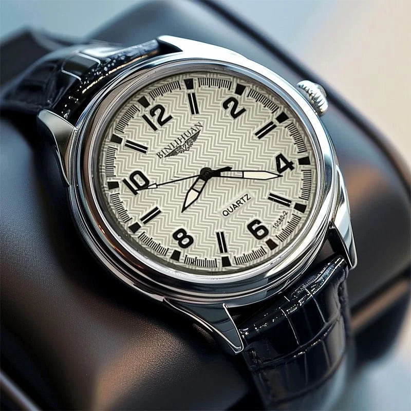 luckacco top brand man wristwatch luxury business waterproof men watch for men quartz clock leather men's watches reloj+box men's gift