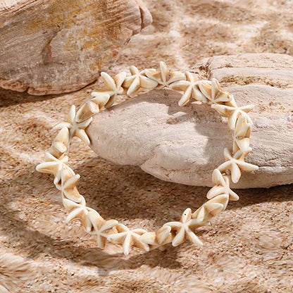 Luckacco Bohemian Imitation Shell Beads Bracelet For Women Sea Star Turtle Woven Rope Bracelet Handmade Friendship Beach Holiday  Jewelry