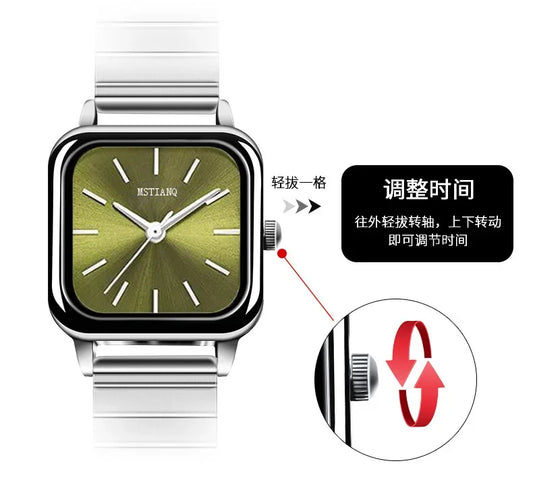 Luckacco Luxury Women Watch Top Brand Fashion Steel Belt Ladies Quartz Wristwatch Montre Femme Beautiful Gifts Luxury Ladies Watches