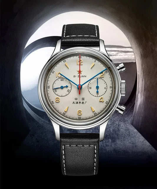Luckacco Men's watches 1963 pilot automatic watch 42mm waterproof retro quartz chronograph vintage dress watch