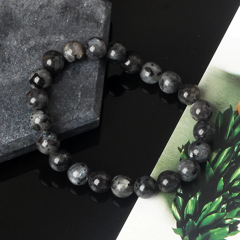 luckacco original india labradorite beads bracelets for women reiki natural stone blue moonstone charm bangle femme bijoux couple jewelry