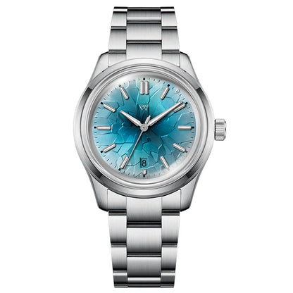 Luckacco WM Watch Automatic Mechanical Men Watches NH35 Sapphire Glacier Collection 100M Water Resistant Man Welly Merck Watch WM226
