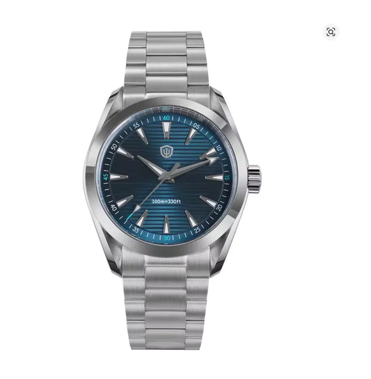 Luckacco Watchdives WD0006B Watch VH31 Sweep Second Movement Domed Sapphire Crystal BGW9 Luminous 10Bar Waterproof 38mm Vintage Watches