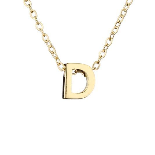 Luckacco Initial necklace letter pendant chamrs stainless steel Necklace jewelry Women's Necklace Box Chain Choker woman trend 2025 gift