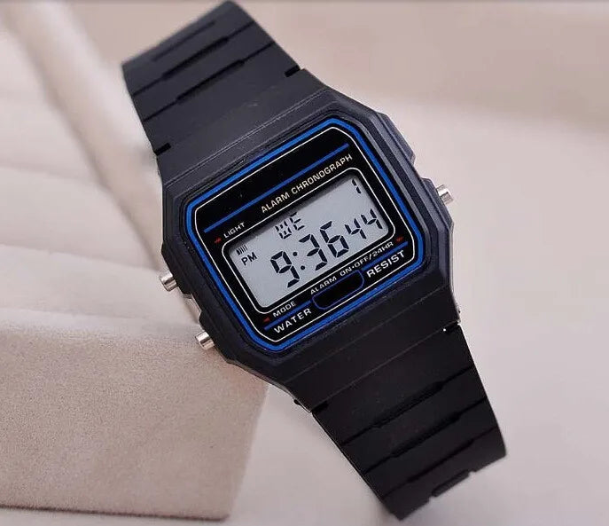 luckacco men watch fashion led digital watches man sports military wristwatches vintage silicone wristband electronic clock reloj hombre