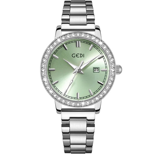 Luckacco Light luxury stainless steel women's watch calendar waterproof high-end watch ladies quartz watch