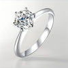 Luckacco Classic Real 1 Carat D Color Moissanite Wedding Rings For Women White Gold Plated 100% 925 Sterling Silver Bridal Fine Jewelry